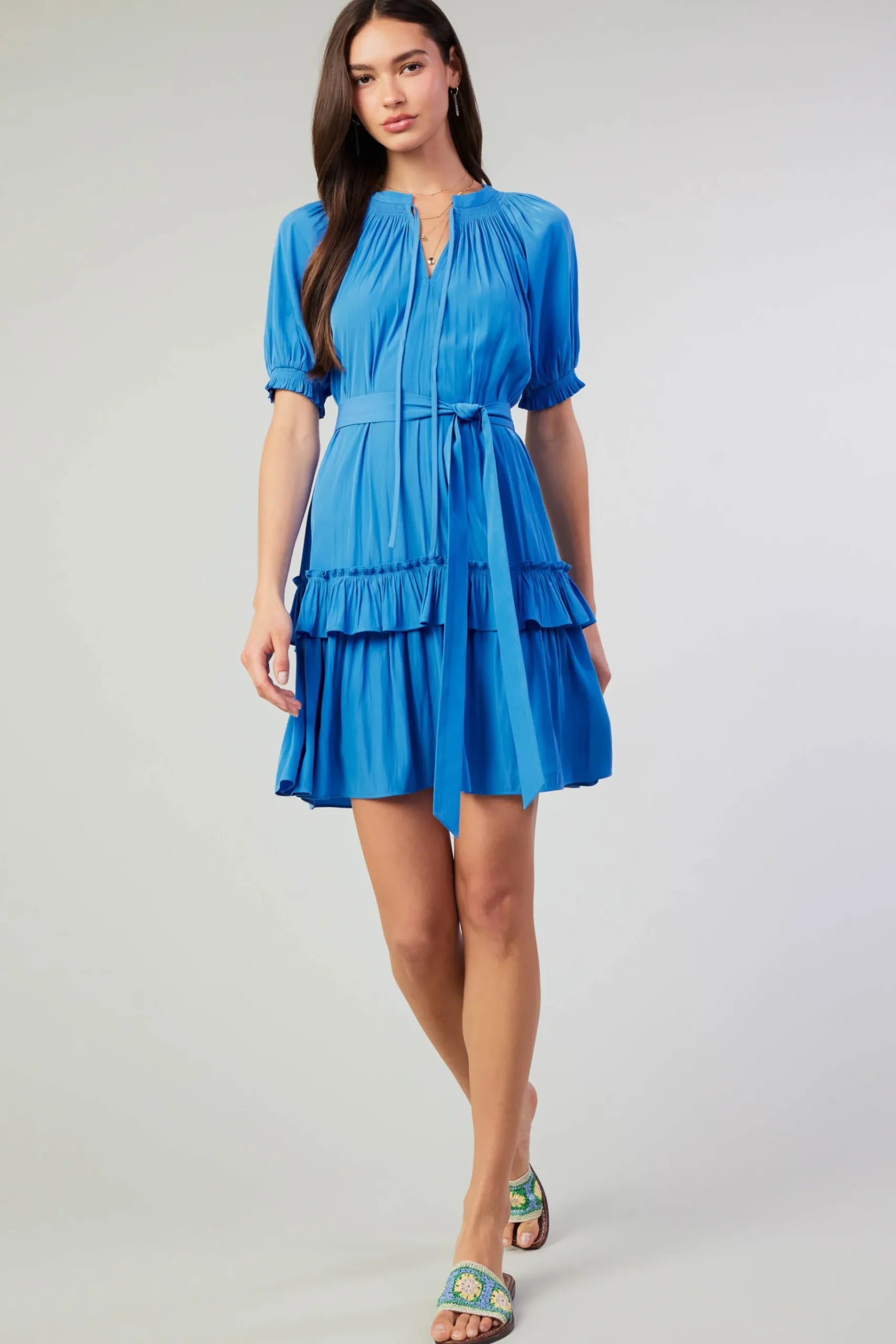 Best Coletta Smocked Yoke Mini Dress Women Mini Dresses