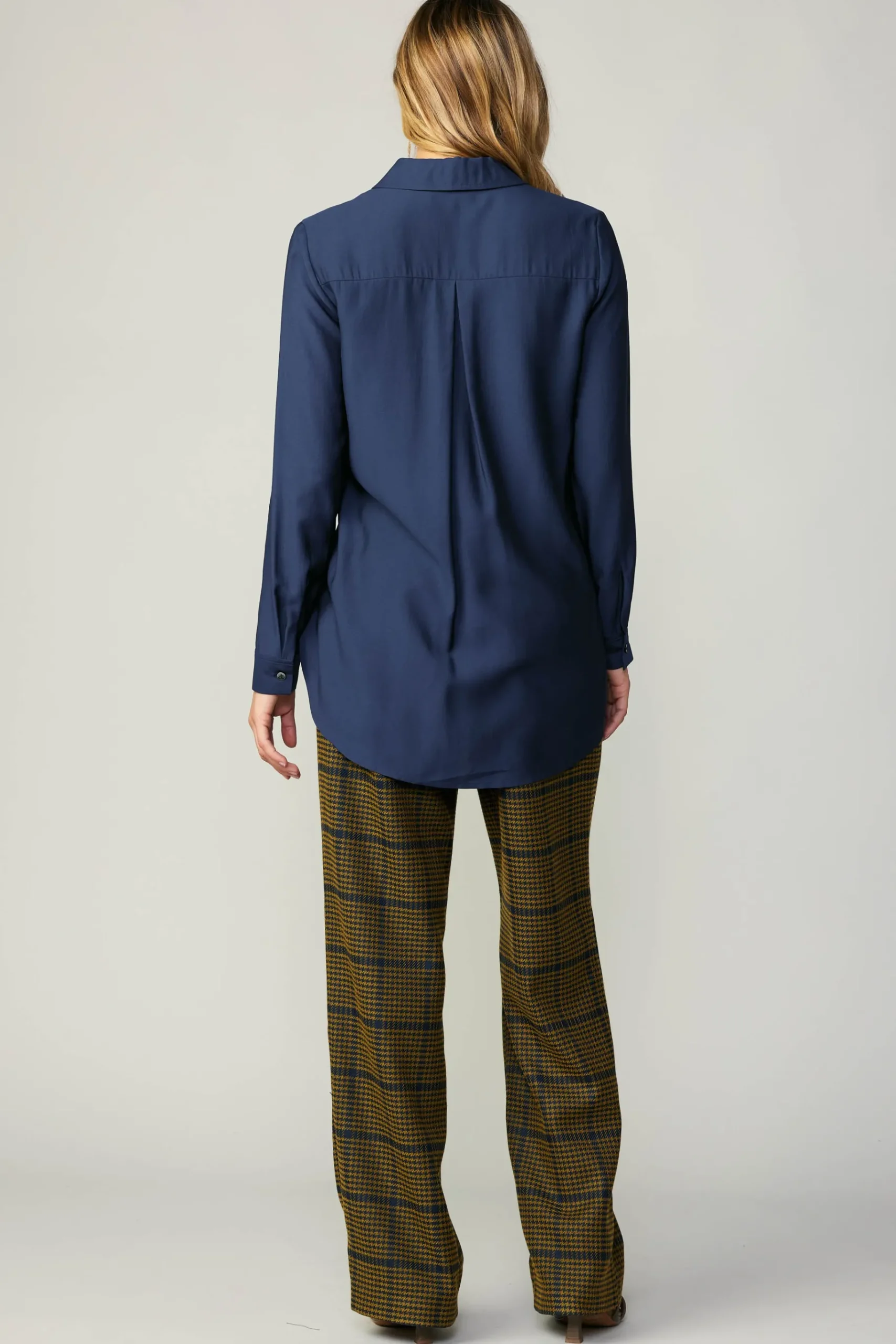 Online Collared Button Down Shirt Women Long Sleeve Tops