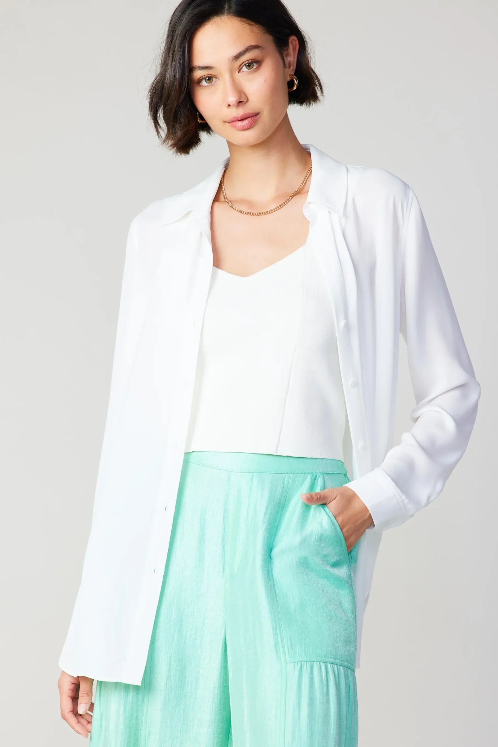 Hot Collared Buttondown Shirt Women Long Sleeve Tops