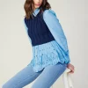 Outlet Contrast Knit Eyelet Top Women Knitwear | Sweaters
