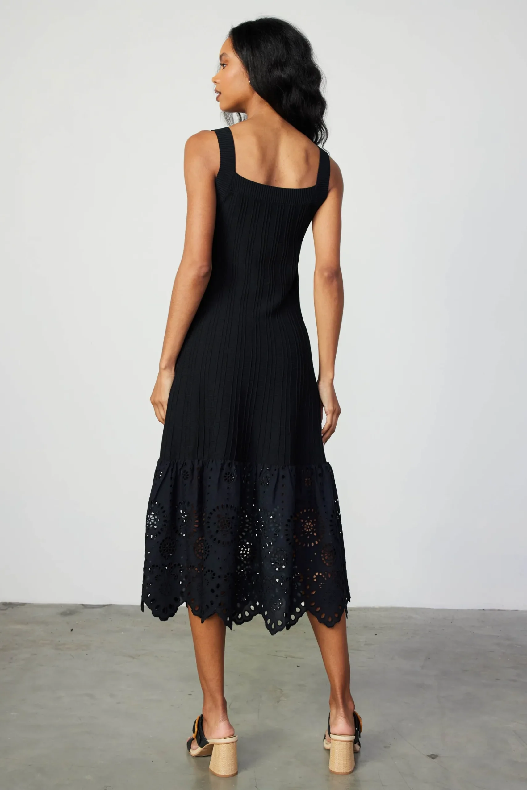 Best Contrast Lace Knit Dress Women Knitwear | Midi Dresses