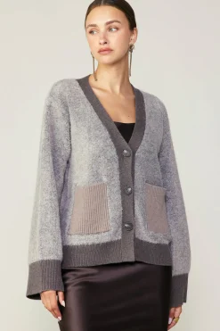 Discount Contrast Pocket Cardigan Women Cardigans | Sweaters