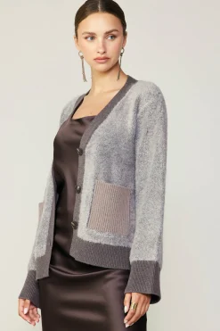 Discount Contrast Pocket Cardigan Women Cardigans | Sweaters
