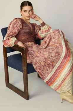 Clearance Contrast Sleeve Border Print Sweater Women Sweaters