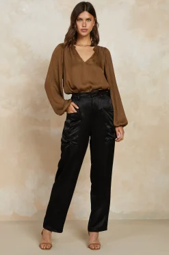 Sale Crinkle Texture Blouse Women Long Sleeve Tops