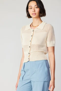 New Cropped Knit Top Women Knitwear | Short Sleeve Tops