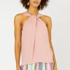 Clearance Cross Halter Neck Top Women Sleeveless Tops