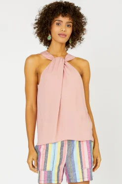 Clearance Cross Halter Neck Top Women Sleeveless Tops