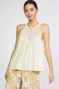 Online Crotchet Yoke Top Women Sleeveless Tops | Sweaters