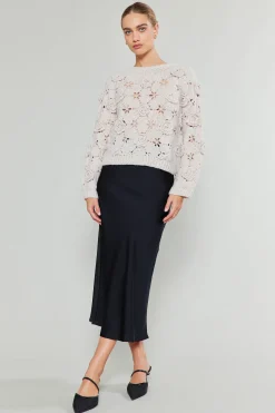 Discount 3D Floral Crochet Sweater Women Knitwear | Sweaters