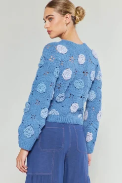 Discount 3D Floral Crochet Sweater Women Knitwear | Sweaters