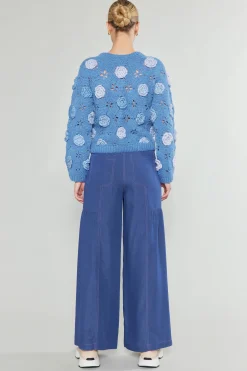 Discount 3D Floral Crochet Sweater Women Knitwear | Sweaters
