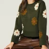 Online Daisy Embroidered Sweater Women Knitwear | Sweaters