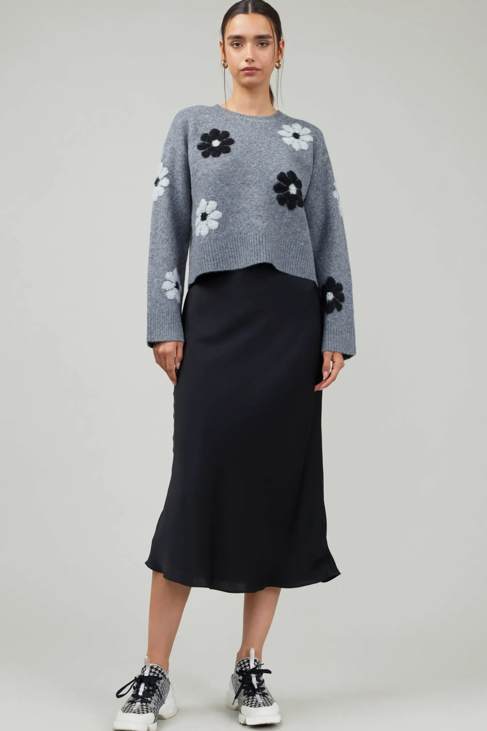 Clearance Daisy Embroidered Sweater Women Knitwear | Sweaters