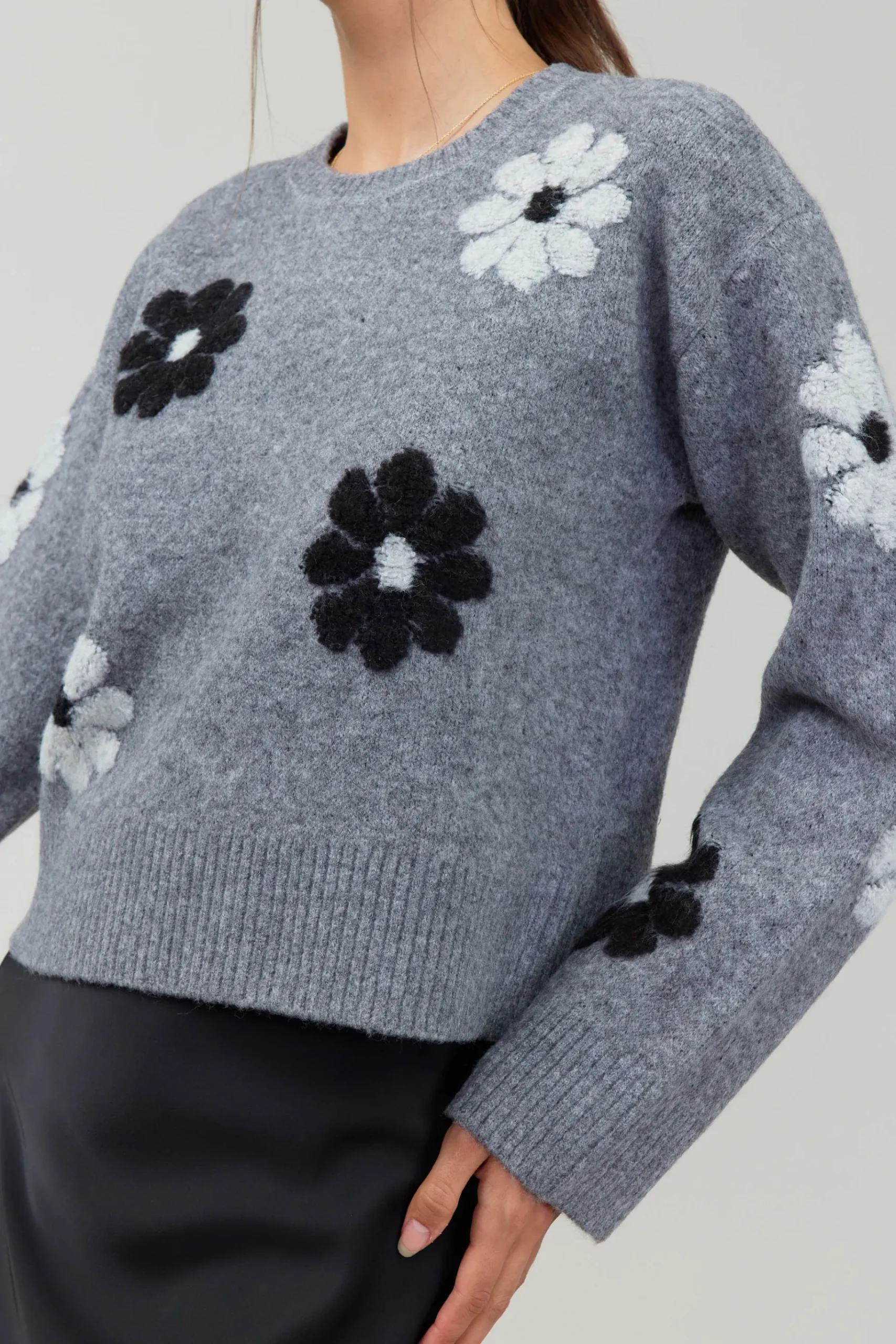 Clearance Daisy Embroidered Sweater Women Knitwear | Sweaters
