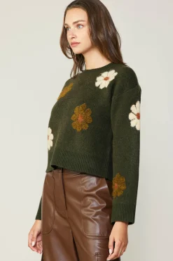 Online Daisy Embroidered Sweater Women Knitwear | Sweaters
