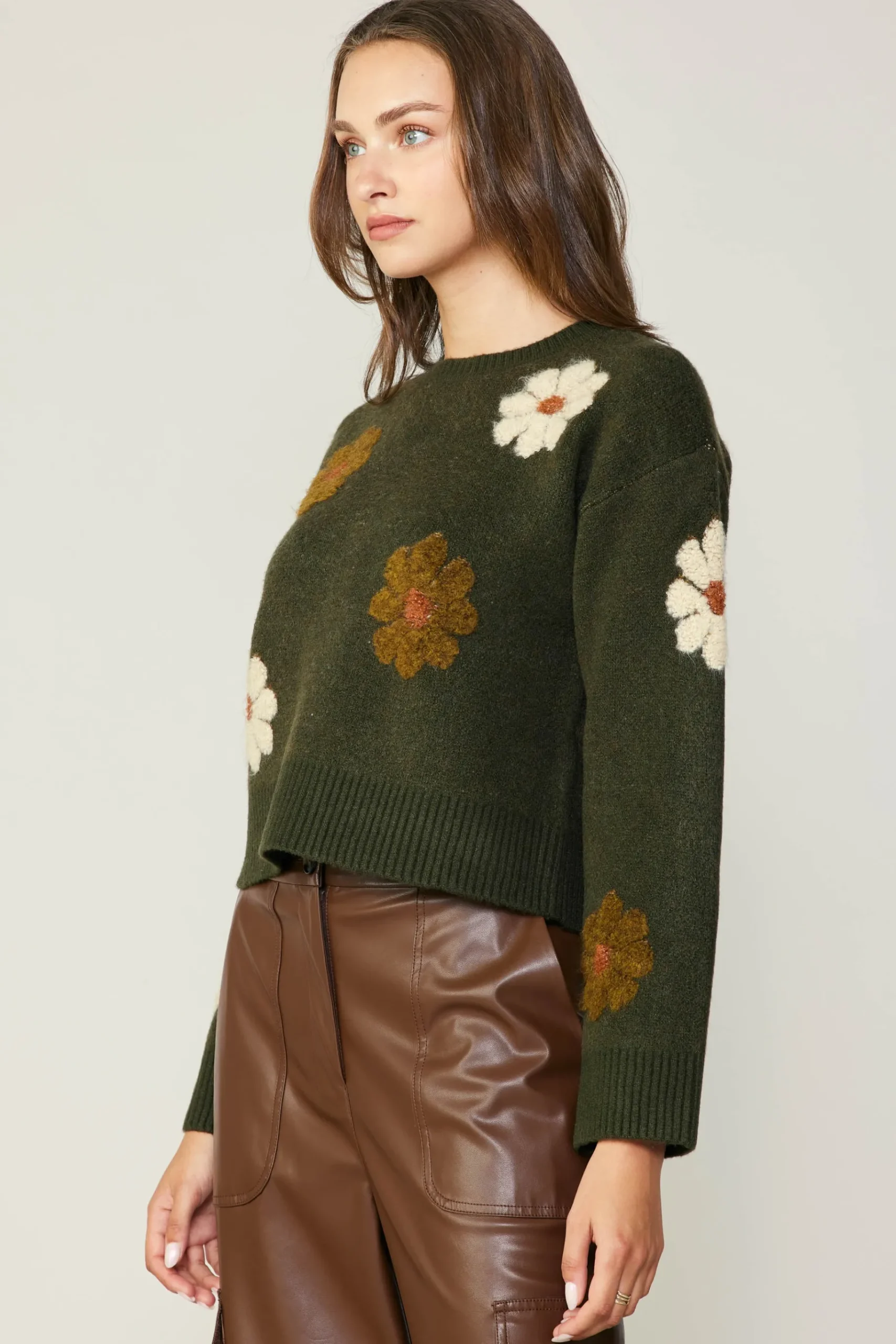 Online Daisy Embroidered Sweater Women Knitwear | Sweaters