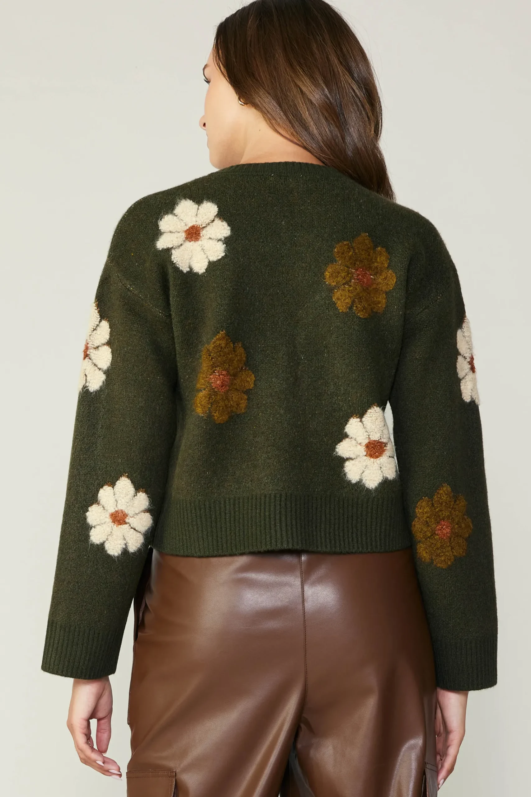 Online Daisy Embroidered Sweater Women Knitwear | Sweaters