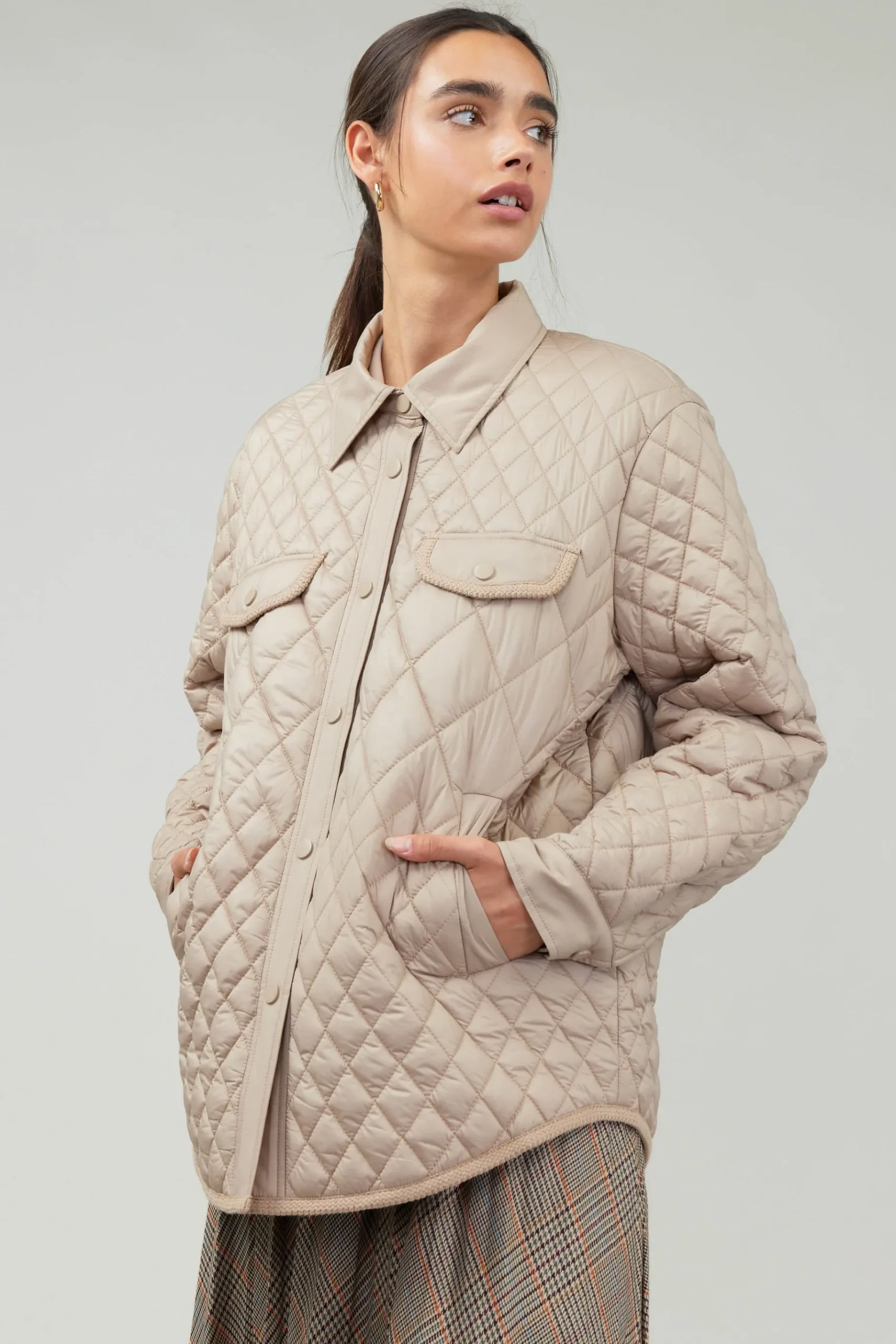 Outlet Diamond Quilted Jacket Women Coats & Jackets