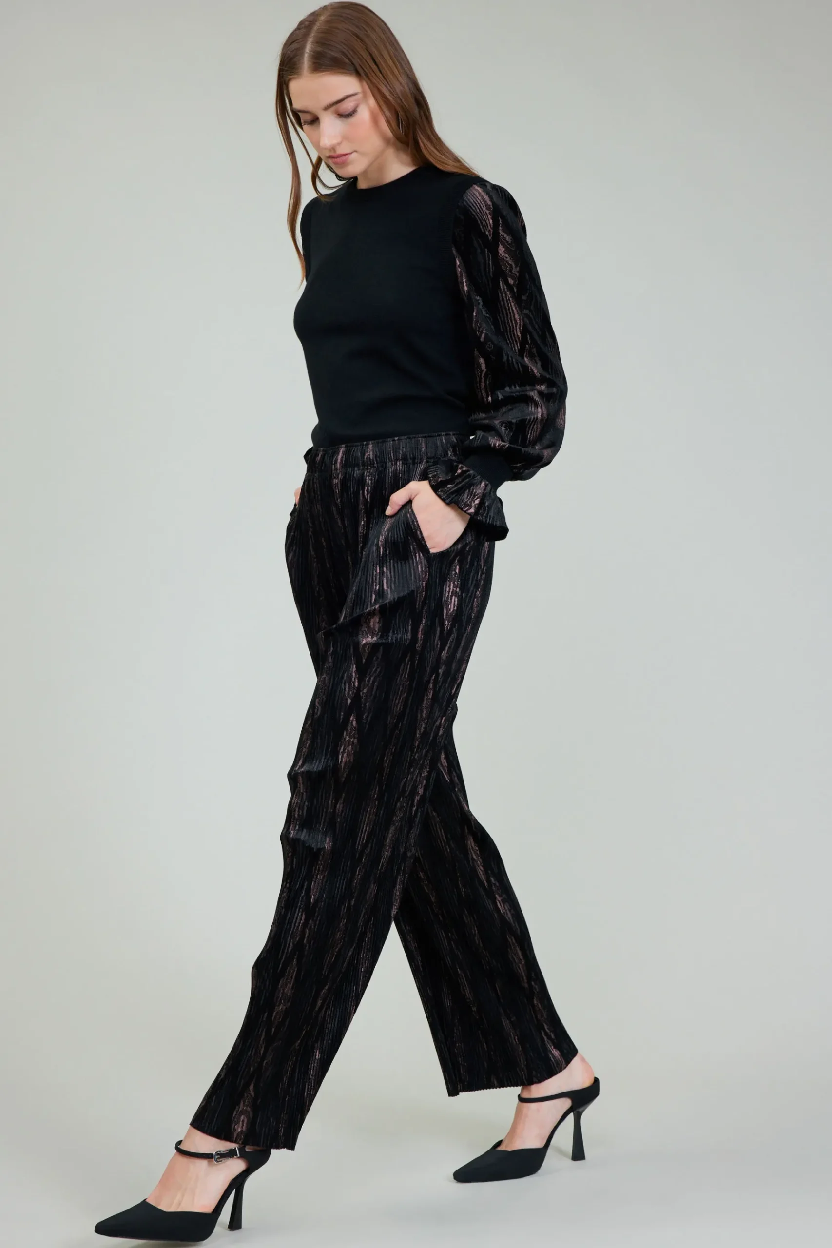 Hot Elastic Waist Long Pants Women Pants