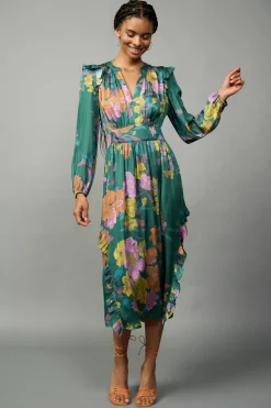 Best Emmaline Botanical Midi Dress Women Midi Dresses