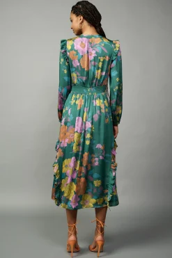 Best Emmaline Botanical Midi Dress Women Midi Dresses