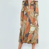 Clearance Emmaline Ruffled Midi Dress Women Midi Dresses