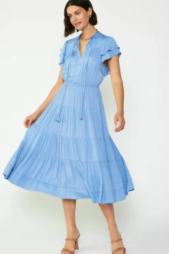 Clearance Everleigh Flutter Sleeve Midi Dress Women Midi Dresses