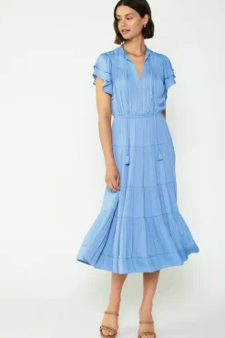 Clearance Everleigh Flutter Sleeve Midi Dress Women Midi Dresses
