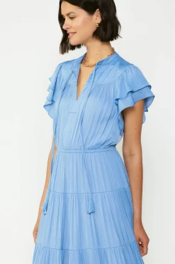 Clearance Everleigh Flutter Sleeve Midi Dress Women Midi Dresses