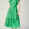 Discount Eyelet Lace Midi Dress Women Midi Dresses
