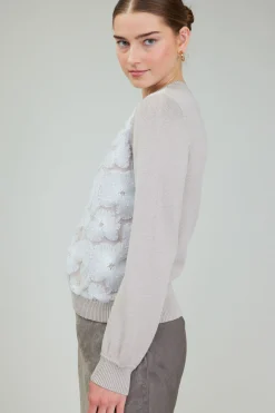 Fashion Floral Applique Sweater Women Knitwear | Sweaters