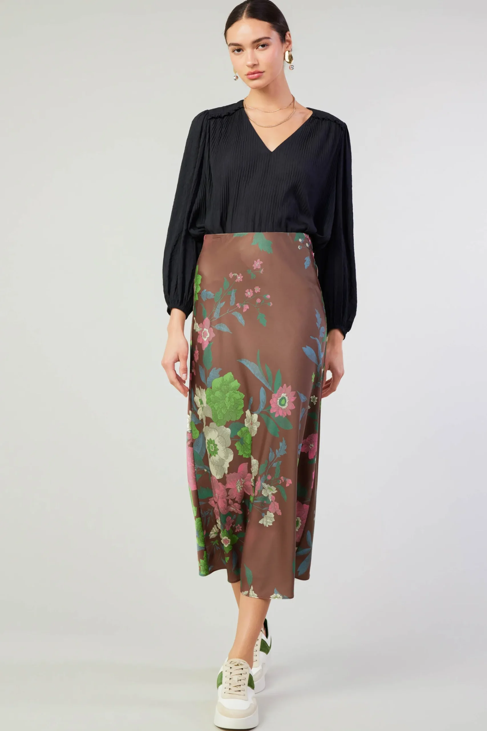 Best Floral Bias Skirt Women Skirts