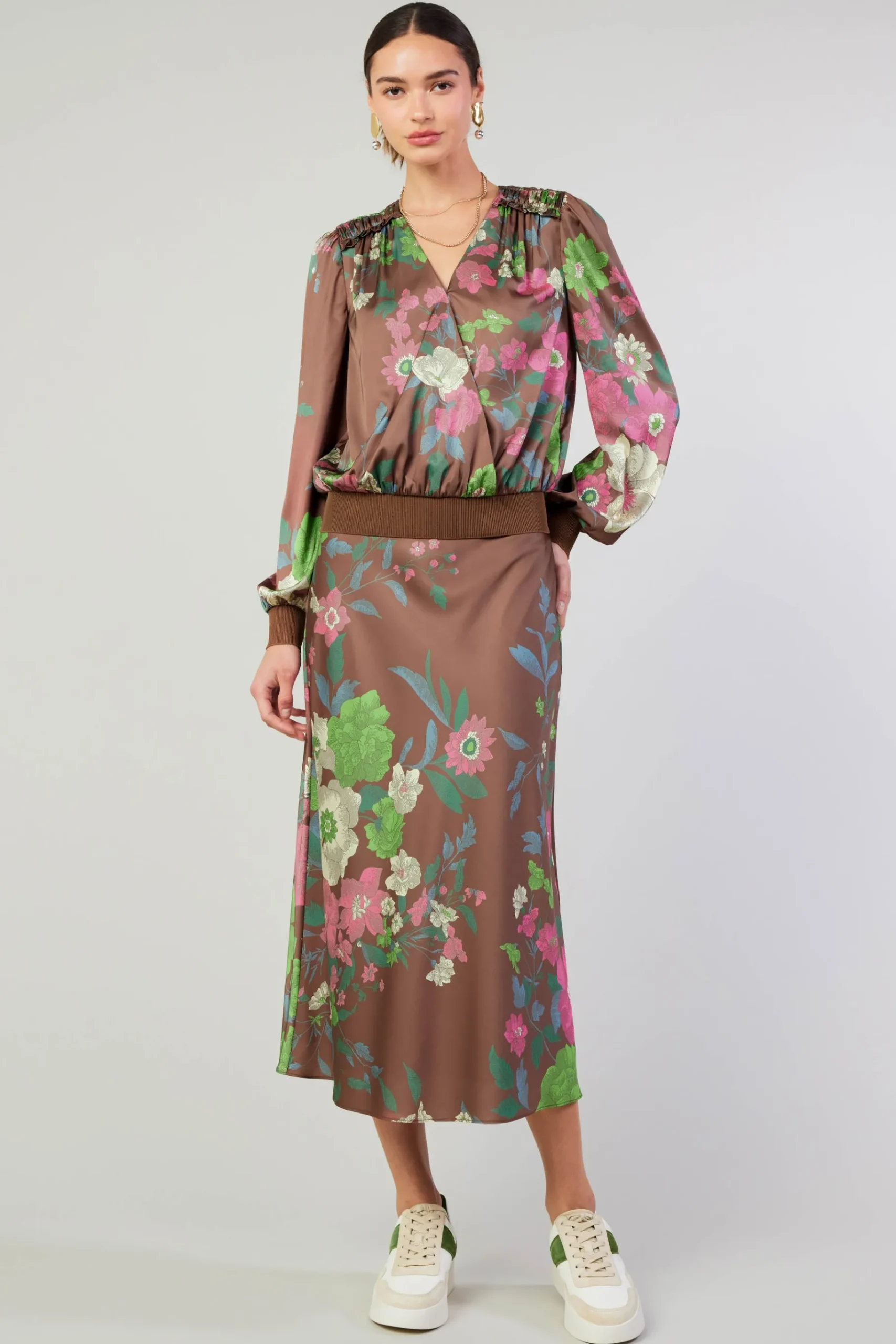Best Floral Bias Skirt Women Skirts