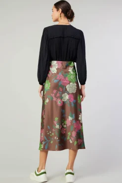 Best Floral Bias Skirt Women Skirts