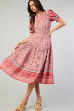 Best Floral Bohemian Midi Dress Women Midi Dresses