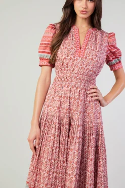 Best Floral Bohemian Midi Dress Women Midi Dresses