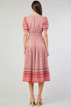 Best Floral Bohemian Midi Dress Women Midi Dresses