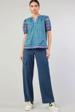 Fashion Floral Bohemian Top Women Short Sleeve Tops
