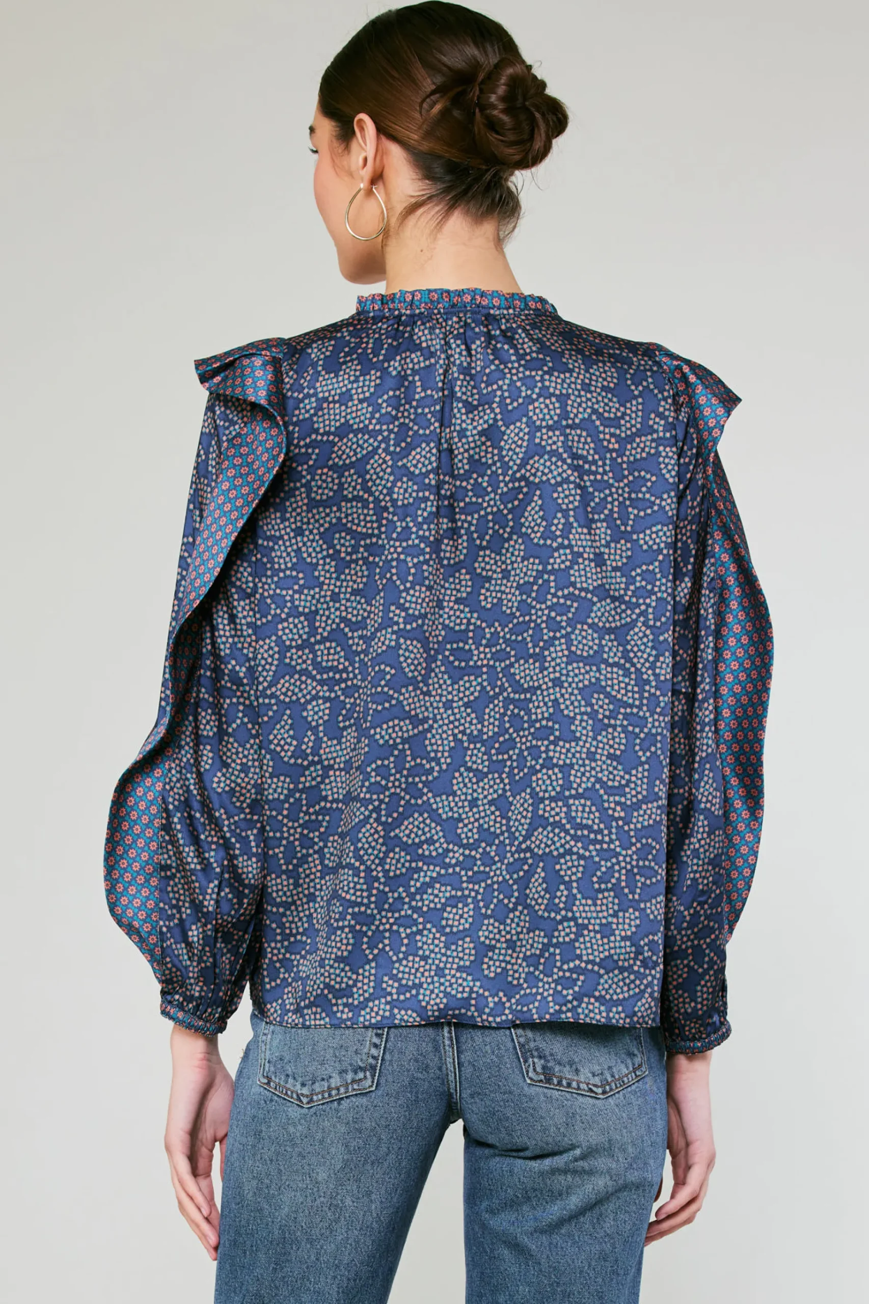 New Floral Constellation Blouse Women Long Sleeve Tops
