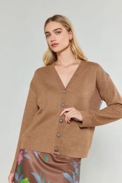 Clearance Floral Contrast Cardigan Women Knitwear | Cardigans
