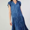 Sale Floral Jacquard Maxi Dress Women Maxi Dresses