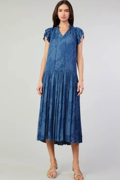Sale Floral Jacquard Maxi Dress Women Maxi Dresses