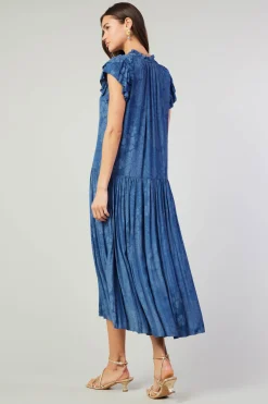 Sale Floral Jacquard Maxi Dress Women Maxi Dresses