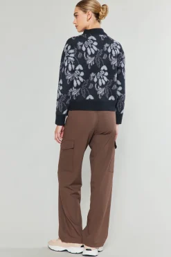 Online Floral Jacquard Sweater Women Knitwear | Sweaters