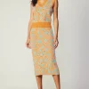 Hot Floral Knit Midi Skirt Women Knitwear | Skirts