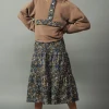 Discount Floral Midi Skirt Women Skirts