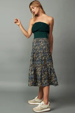 Discount Floral Midi Skirt Women Skirts