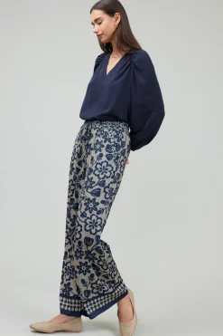 Online Floral Patterned Pull On Pants Women Pants