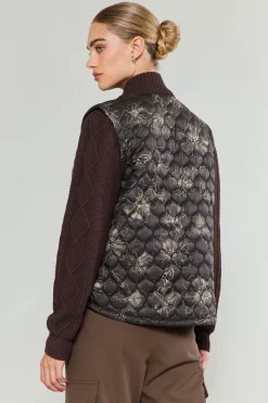 Clearance Floral Patterned Sweater Jacket Women Knitwear | Coats & Jackets